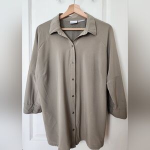 Columbia Brown Button Up Shirt Womens Omni-Wick Advanced Evaporation Outdoor